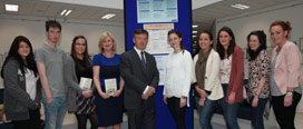 l-r Corrina O’Sullivan, Tony Rodgers, Rebecca Sullivan, Dr Clodagh Harris, UCC President Dr Michael Murphy, Jayne Roynane, Sinead Ronan, Niamh O’Farrell, Claire O’Sullivan and Heather Fahy