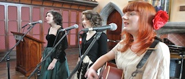 All three members of the group - Claire O’Brien, Melissa Power and Amy Blake - met while studying Music in UCC and today was their first time to perform in a major concert as The Pearls.