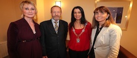 Pictured L-R: Dr Fiona Chambers (UCC), Seán Kelly MEP, Sharon Haughey (Mayor Of Armagh), Deirdre Brennan (University of Ulster)