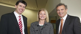 Pictured L-R: Dr Rónán Ó Dubhghaill, Director of Strategic Planning,UCC; Mary Geaney, IGNITE participant and Professor Ciarán Murphy, Business Information Systems, UCC at the launch of IGNITE 2012 (Photo: Neil Danton)