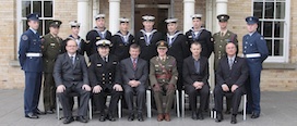 Photographed at the Brookfield Health Sciences Complex, University College Cork, were some members of the Defence Forces who will be studying for the Diploma Programme in Military Medical Care.
