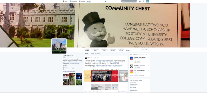 UCC social media giving it socks