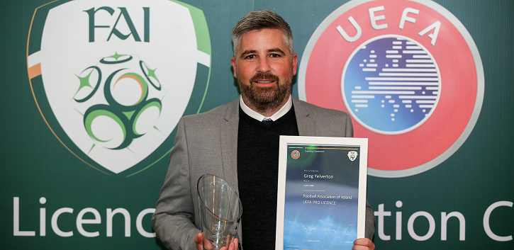 UCC’s Greg Yelverton scores UEFA Pro Licence