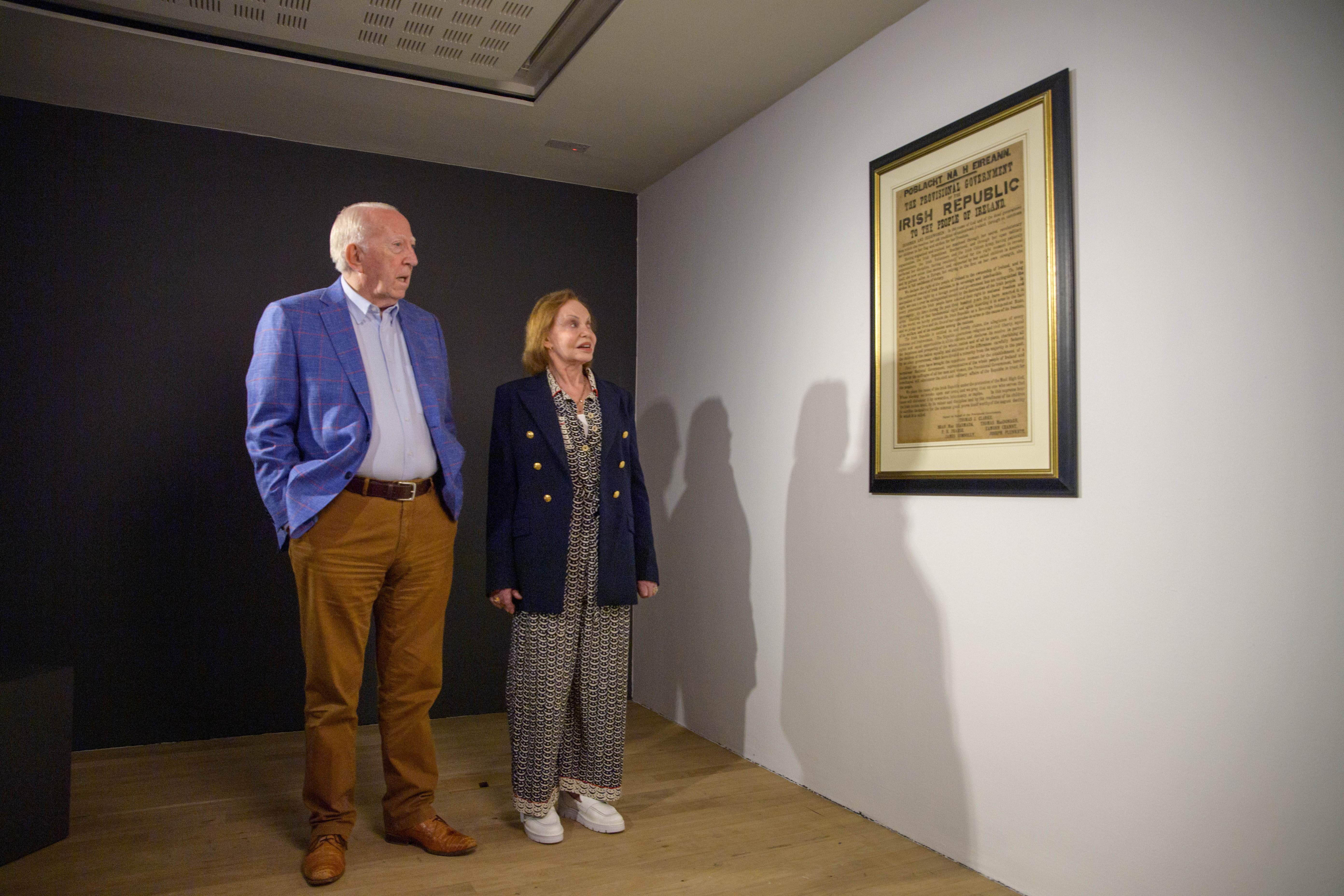 Liam and Kaye Cronin donated the proclamation to the university. 'UCC is a university with deep heritage in Irish history and it is wonderful that this remarkable document will now be preserved for future generations' commented Liam.