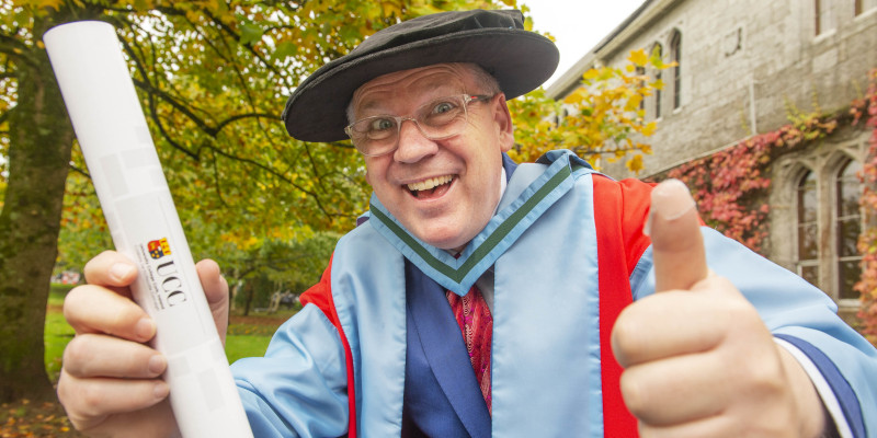 Derek Mooney presented with UCC Honorary Doctorate