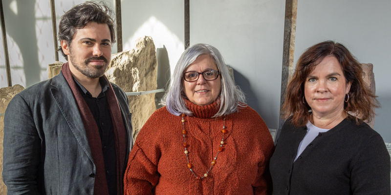 Photo (L-R): UCC CASCADE Researchers, Dr James O'Sullivan, Dr Rosane Minghim and Dr Órla Murphy. Photo credit: Max Bell (UCC).