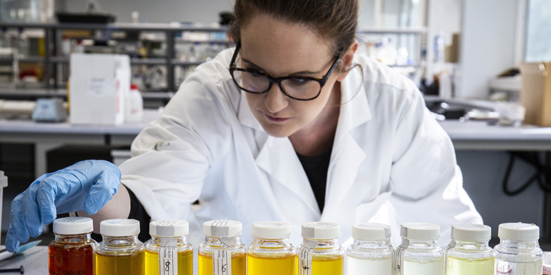 Female researcher in a laboratory