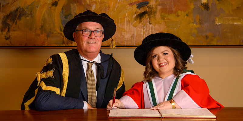 Sinead Burke with UCC President John O'Halloran Sinead Burke with UCC President John O'Halloran