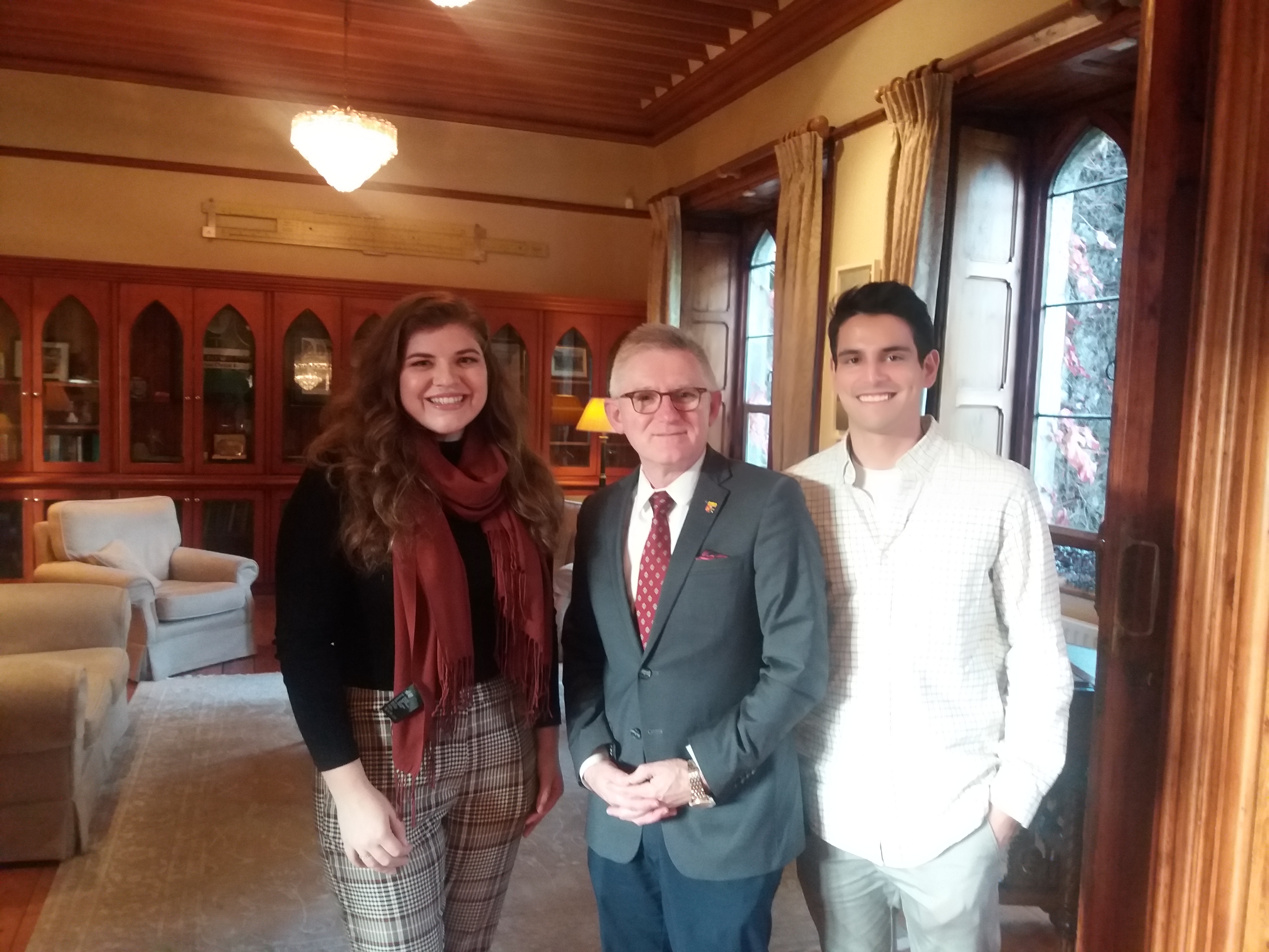 Mitchell and Choctaw Scholars meet with Professor O'Shea
