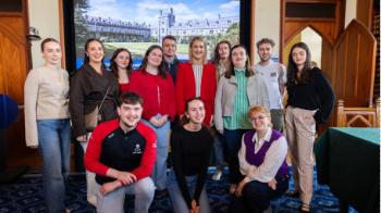 Minister McEntee and students Apr 2026