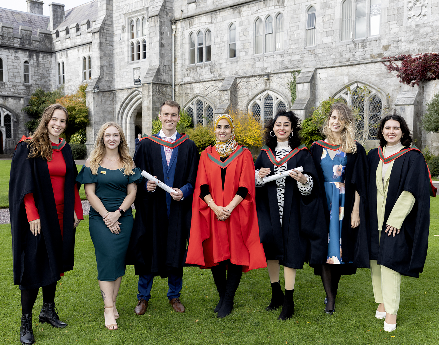 Photo: MSc Human Anatomy graduates 2022  from left; Kirsten LaFlamme, Ashley Benge, Liam Harris, Dr Mutahira Lone MSc Human Anatomy Programme Development Co-ordinator; Yalda Mohammadkhani, Viktorya Burke Skrypchenko and Paula Garcia.