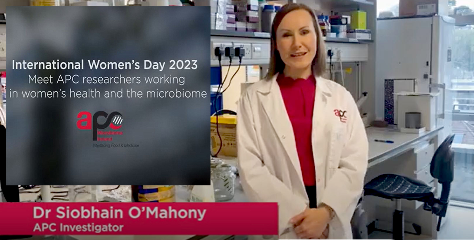 Dr Siobhain O'Mahony celebrates International Women's Day 2023 with APC Microbiome Ireland, UCC Innovation and the Department of Anatomy and Neuroscience