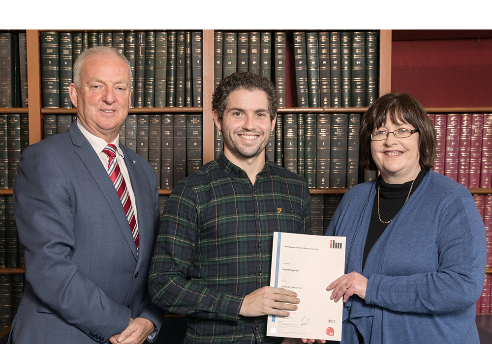 Dr. Shane Hegarty receives ILM Certificate for PSRL Course