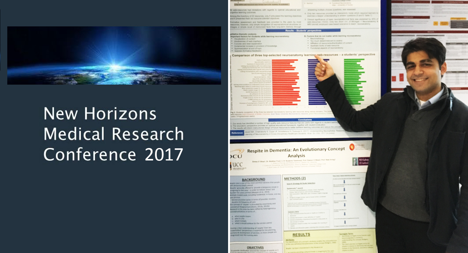 New Horizons for Muhammad Javaid as he presents at UCC Medical Conference