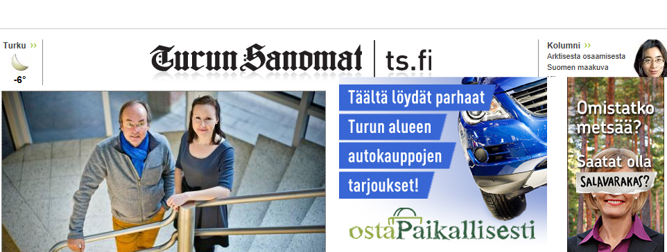 Dr Siobhain O'Mahony's work profiled in Finnish Turun Sanoma