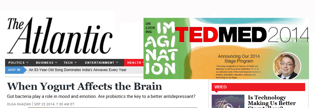 TEDMED talk by Professor John Cryan covered in the Atlantic