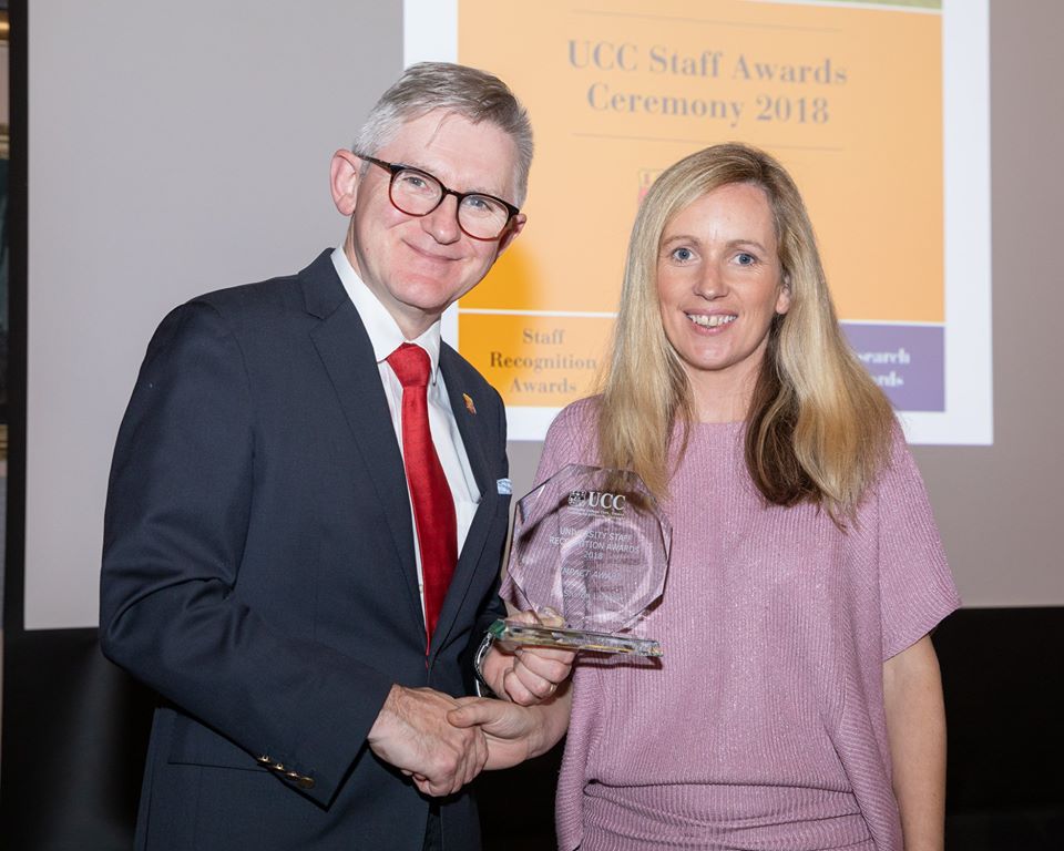 Sharon Lambert honoured with the 2018 UCC Staff Impact Award