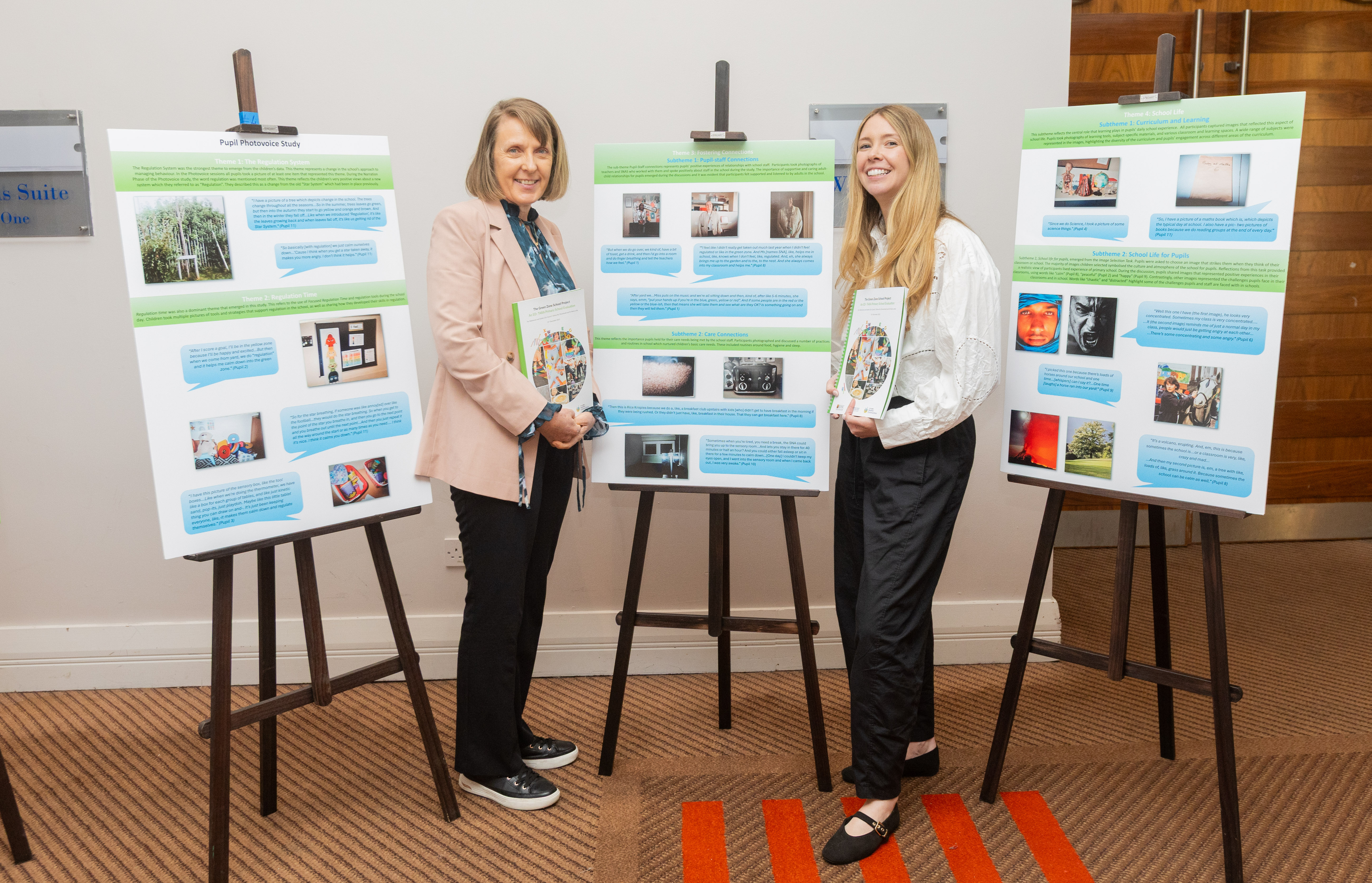 Pictured are the authors of the report Dr. Maria Lotty (UCC) and Eithne Nic Dhomhnaill (Primary School Teacher).