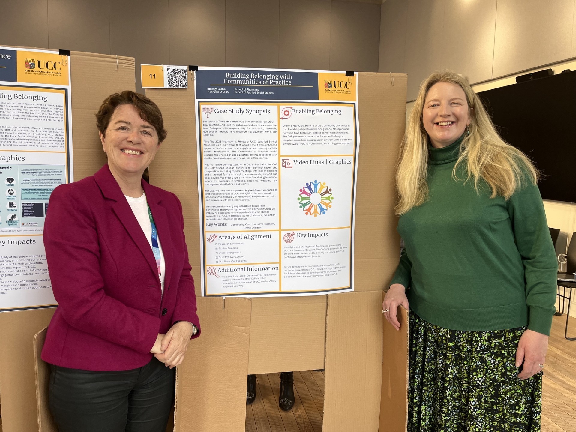 Fionnuala O'Leary and Bronagh Clarke pictured at the Good Practice Symposium held in UCC on May 19th.