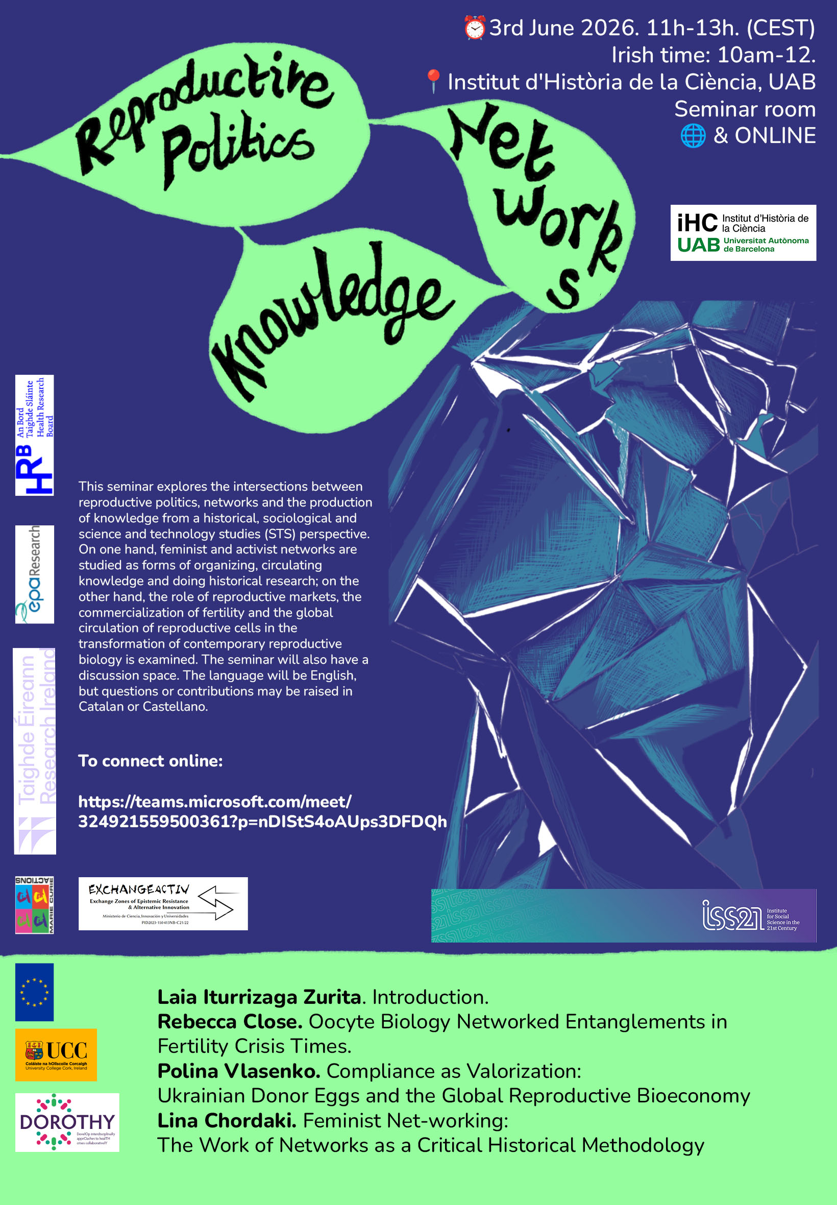 June 3rd online seminar on Reproductive Politics. Networks. Knowledge.