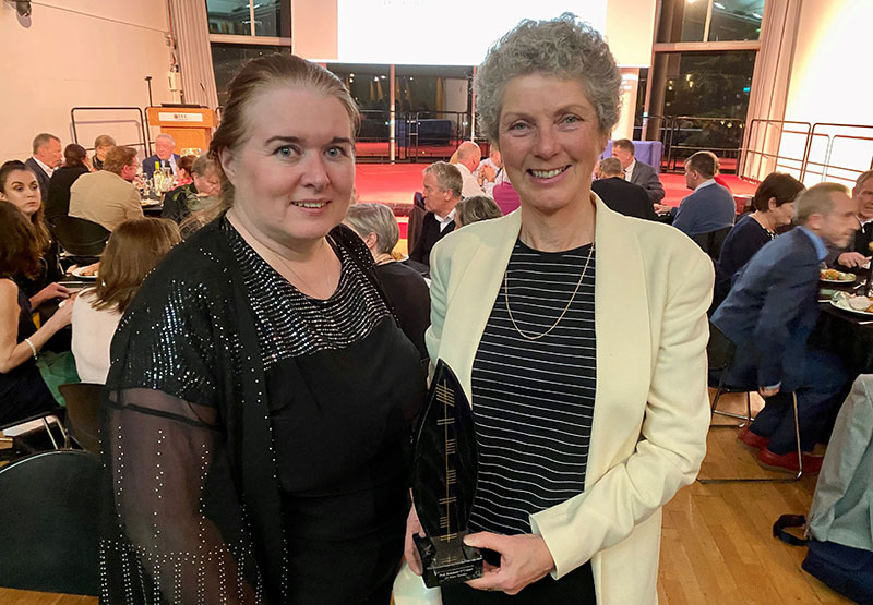 Dr Sinead Kerins, Vice-Head of School of Biochemistry and Cell Biology and Professor Rosemary O'Connor. Photo Credit: Kurt Tidmore.