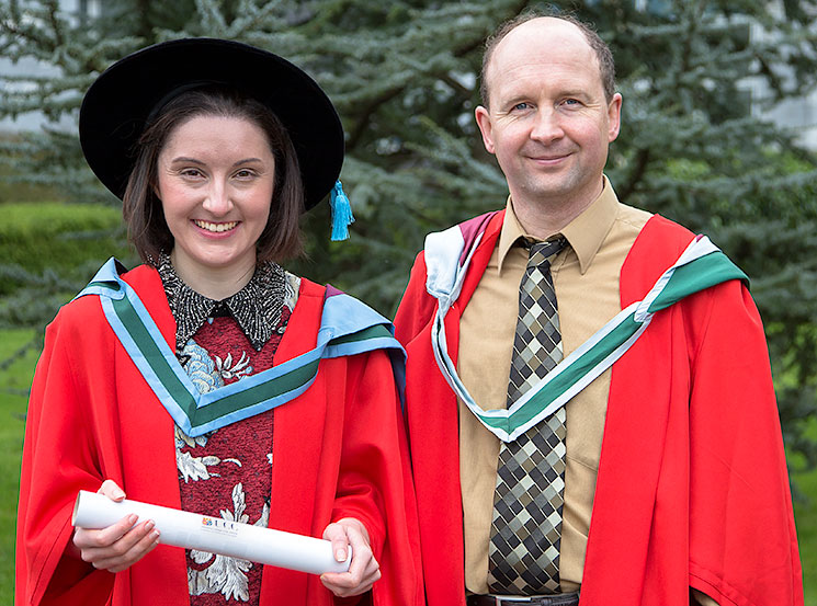 Dr Anita Murphy with her thesis supervisor, Dr Paul Young.