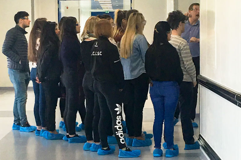 UCC students from third and fourth year biochemistry, 3rd year microbiology and the biotechnology masters on a tour of the Janssen (Johnson & Johnson) Sciences facility at Ringaskiddy, Co. Cork. The visit was organised the UCC Biochemistry and Biotechnology Society.