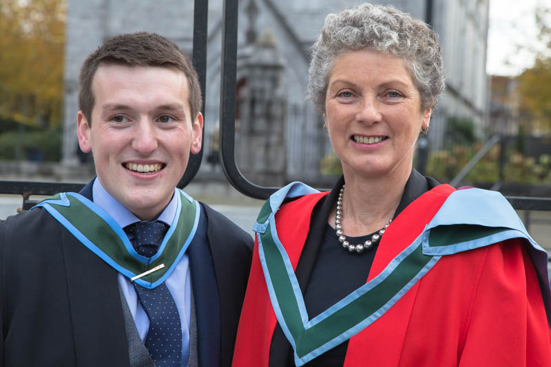 James Byrne, BSc Biochemistry UCC graduate (2019) and Professor Rosemary O’Connor, Head of School of Biochemistry and Cell Biology, UCC