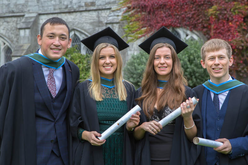 BSc Biochemistry UCC graduates (2019): Daniel Collins, Kate Norton, Aoife Cronin and Ciaran Murphy