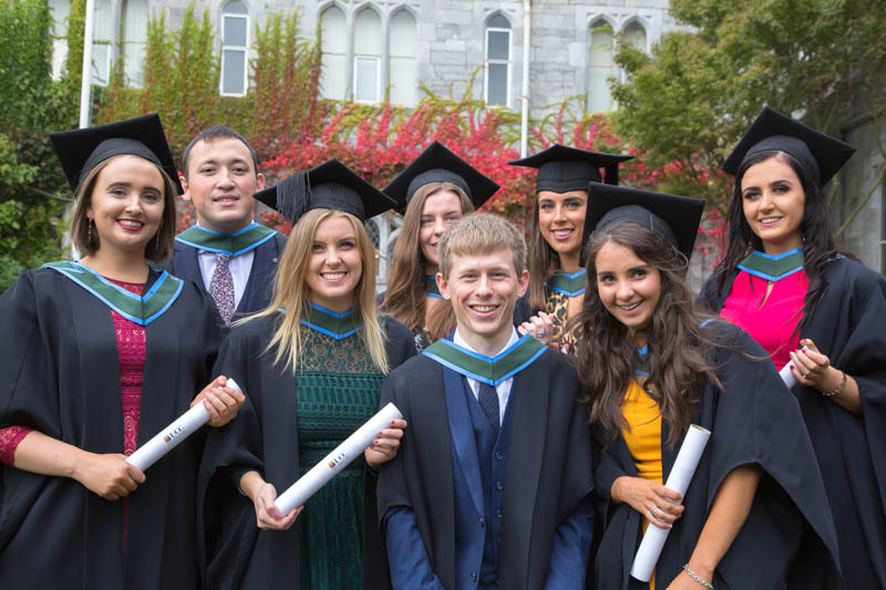 BSc Biochemistry UCC graduates (2019): Back row: Daniel Collins, Aoife Cronin, Cait De Bhal (Katie Wall), Ciara O’Brien. Front Row: Niamh McInerney, Kate Norton, Ciaran Murphy, and Jennifer Hurley