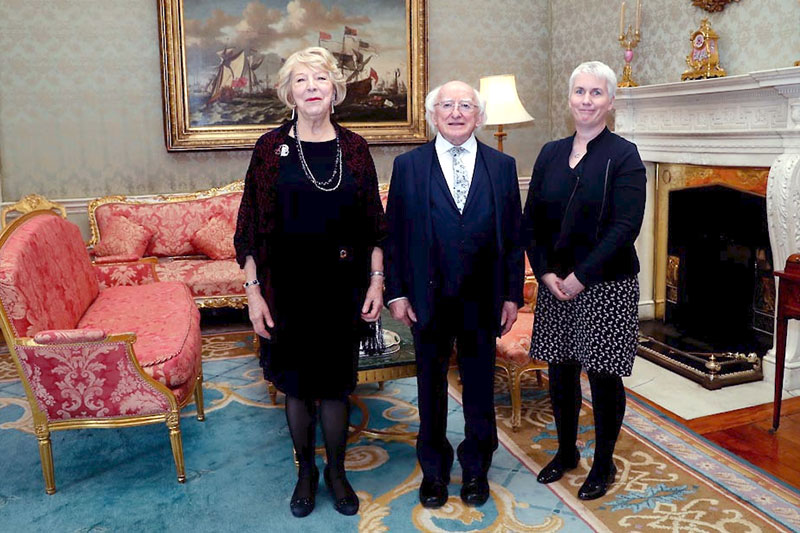 Dr Anne Moore at Áras an Uachtaráin on International Women's Day