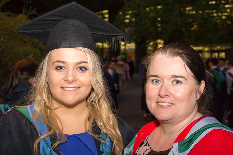 2014 BSc in Biochemistry graduate, Valerie Power O’Callaghan and Dr Sinead Kerins, School of Biochemistry and Cell Biology