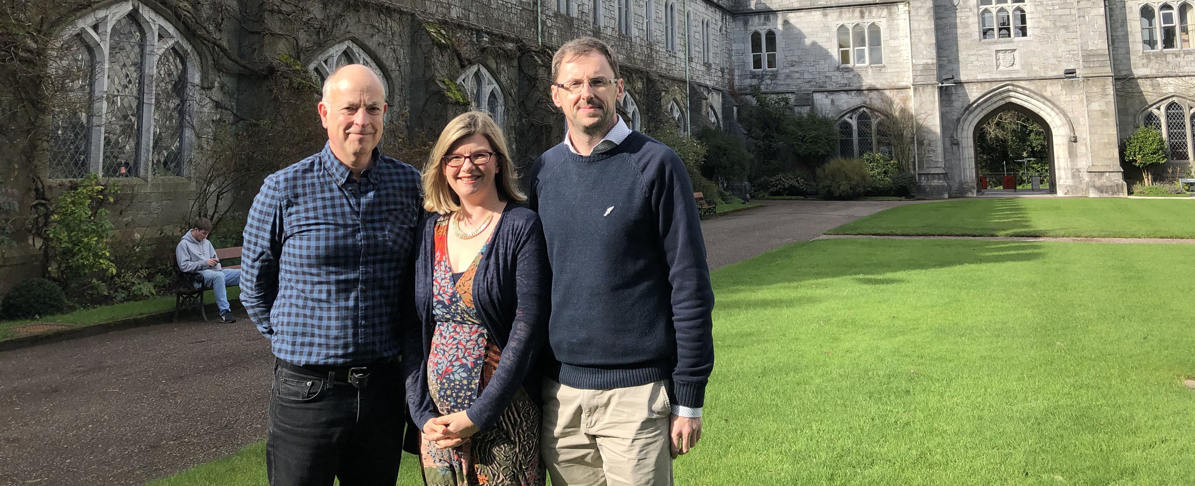 Dr Kenneth Burns, Dr Siobhan O’Sullivan and Professor Alastair Christie of the School of Applied Social Studies