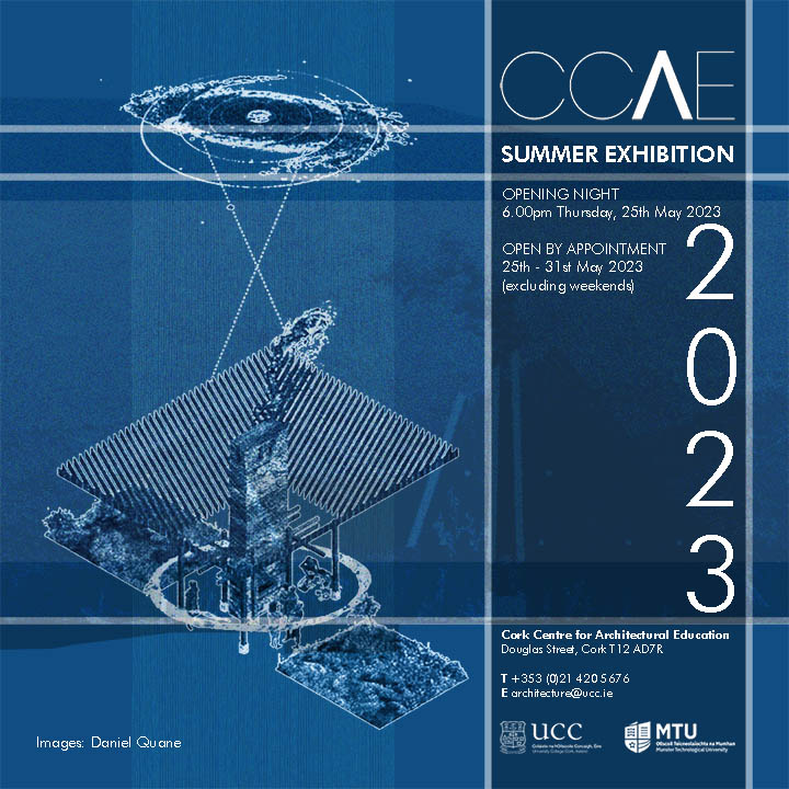 CCAE 2023 Summer Exhibition - Invitation featuring images from final-year BSc student Daniel Quane