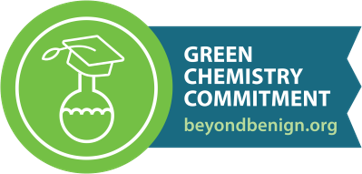 a logo for the Beyond Benign Green Chemistry Commitment