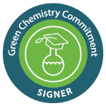 A badge for Beyond Benign Green Chemistry Commitment signers