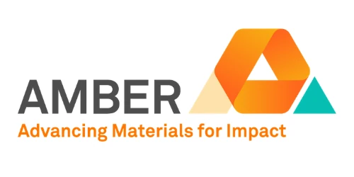 A logo for Amber with the tagline 