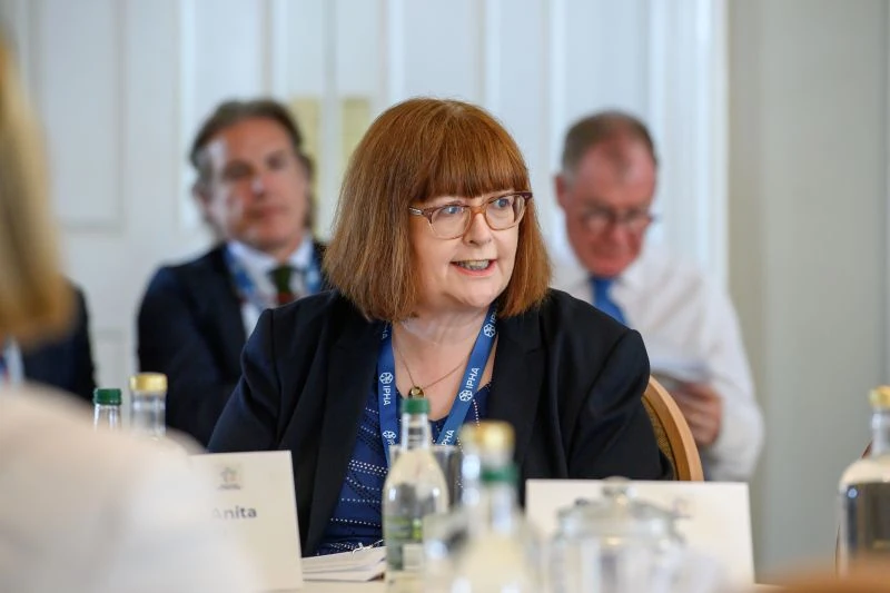 Prof. Anita Maguire sits at a conference room table at the Life Science Strategic Dialogue Prof. Anita Maguire sits at a conference room table at the Life Science Strategic Dialogue