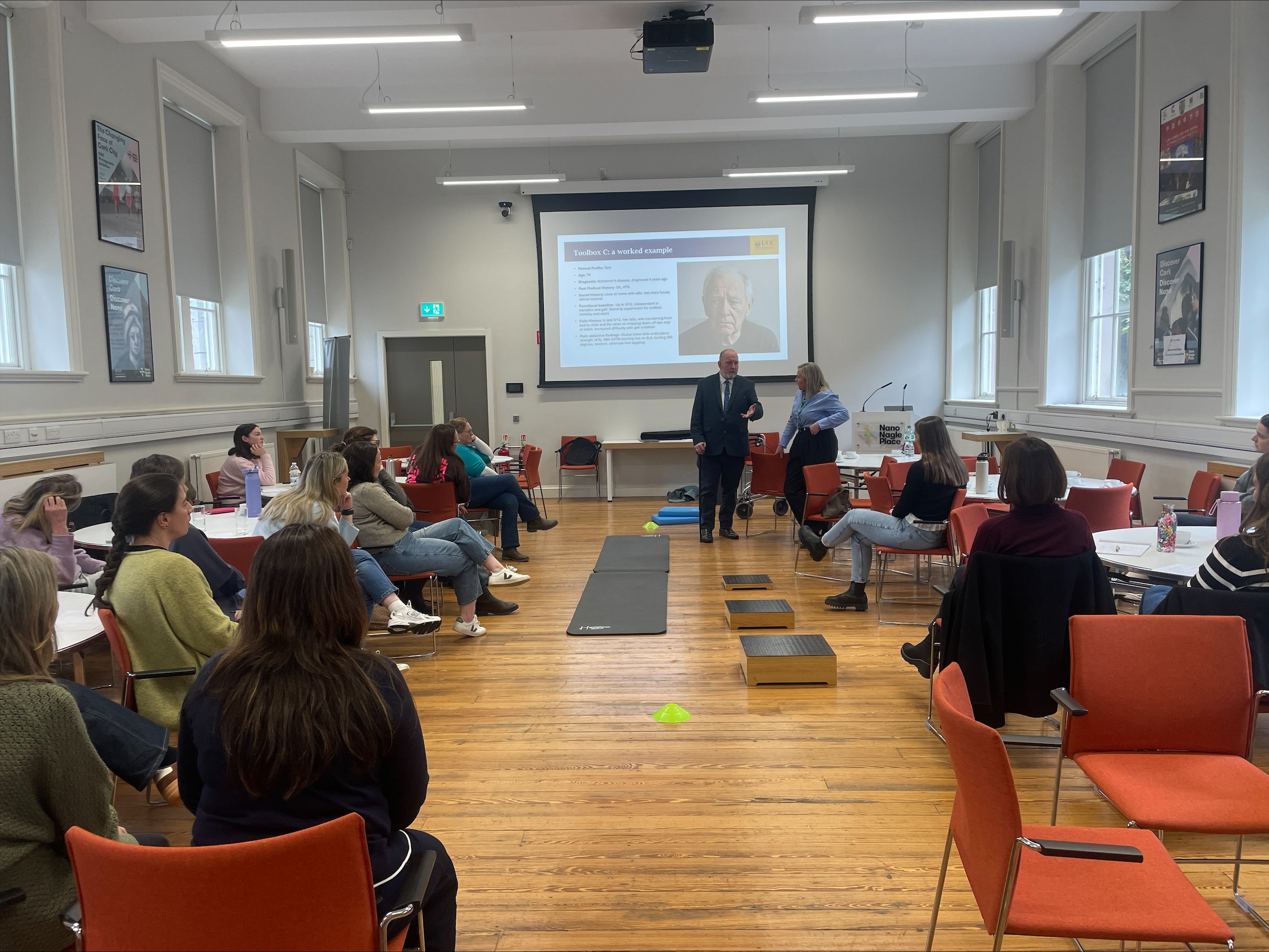 Participants of the Dementia workshop seated infront of invited speaker and organiser Trish Osullivan
