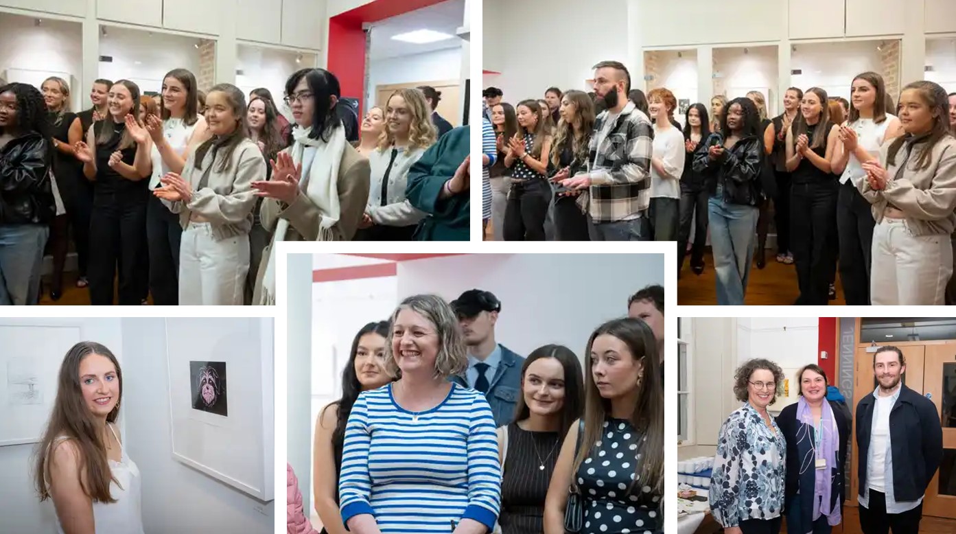 Collage of students lecturers and guest speakers attending what matters most