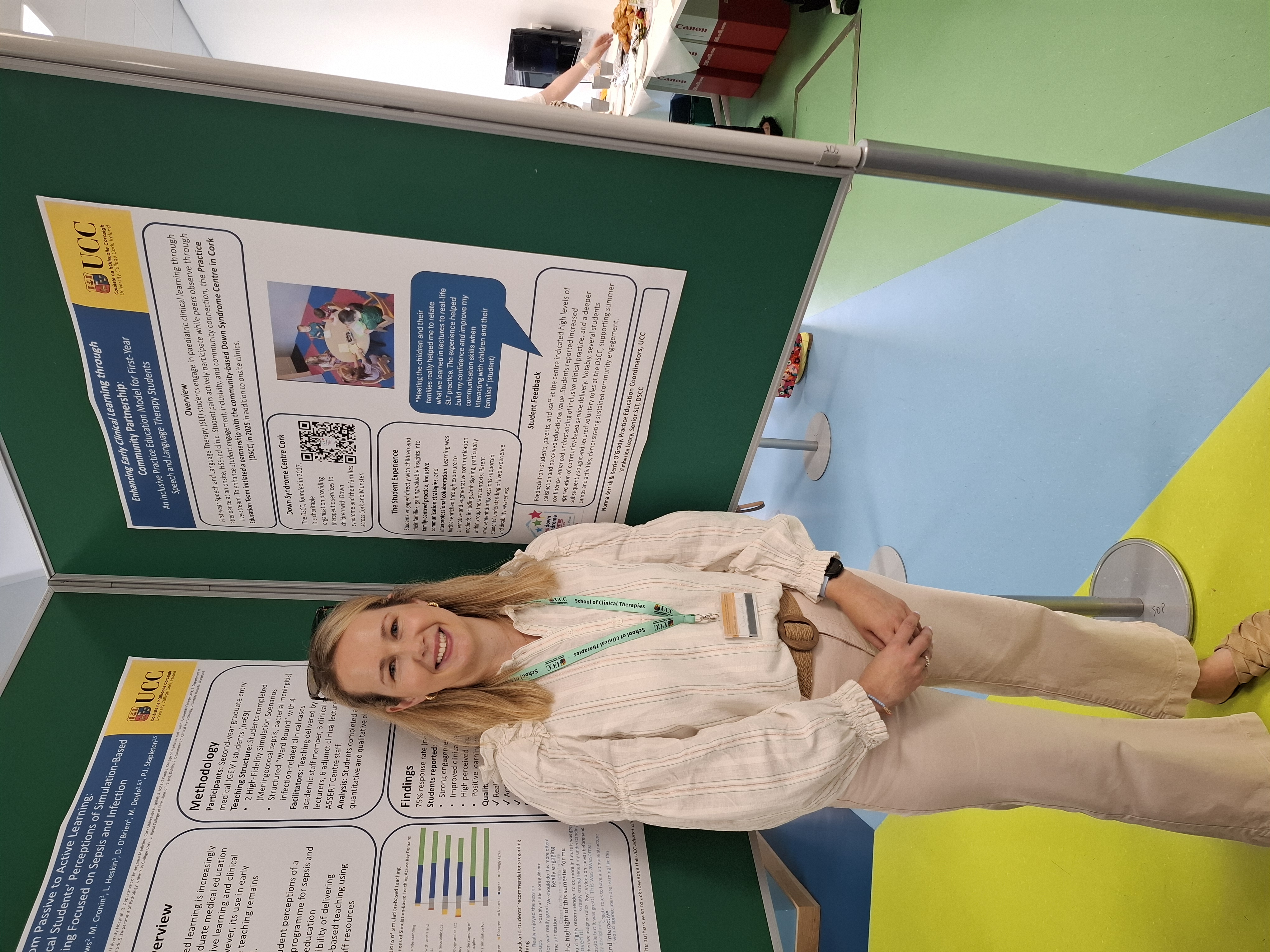 Norma Kerrisk infront of the poster presention Norma Kerrisk infront of the poster presention