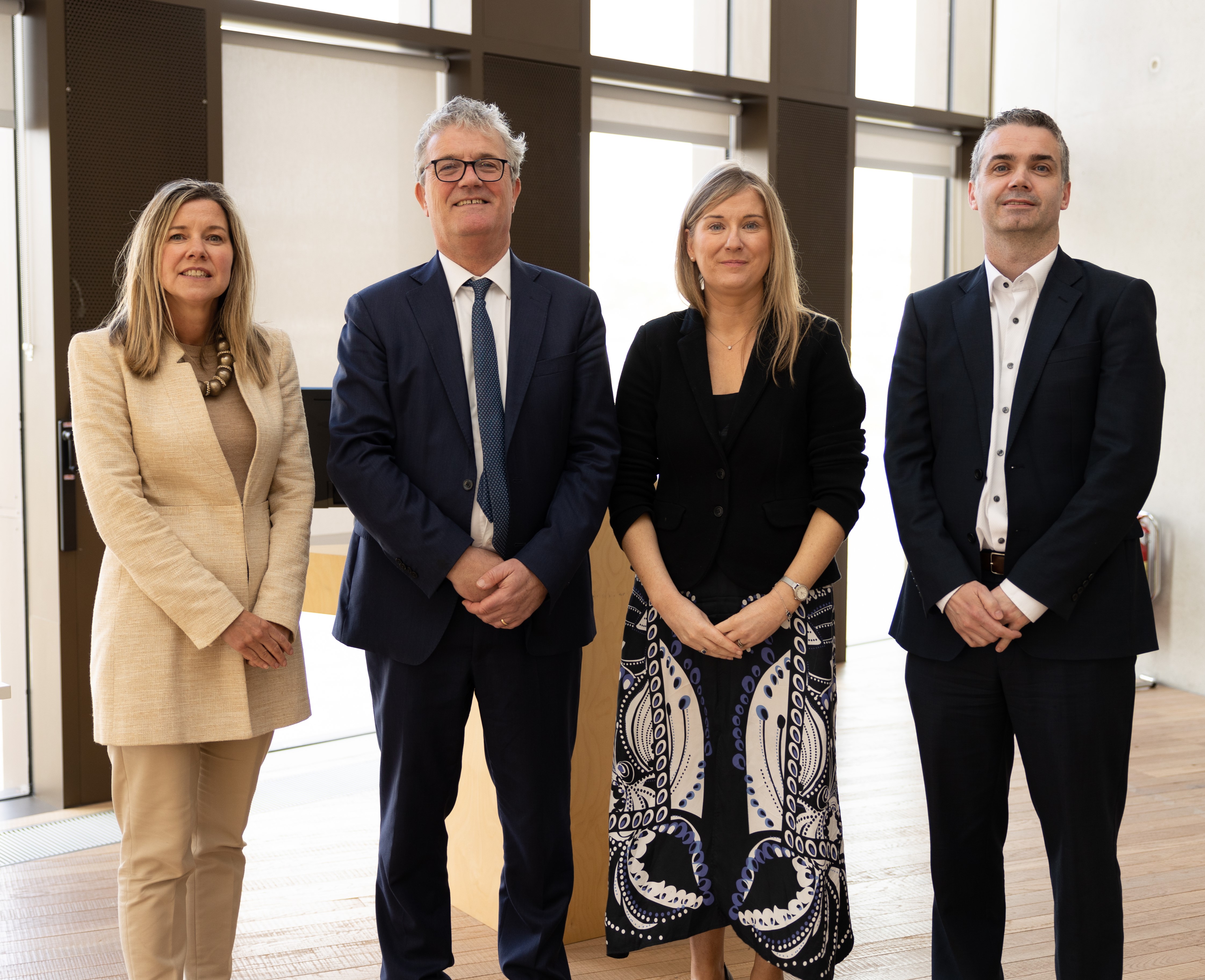 Head of College Professor Thia Hennessy, University President Professor John O Halloran, Professor Michelle Carr, and Interim Dean of CUBS Professor Anthony McDonnell at Professor Carr's Inaugural Lecture
