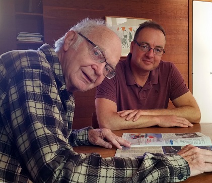 Professor Michel Schellekens working with Professor Donald Knuth (Stanford University)