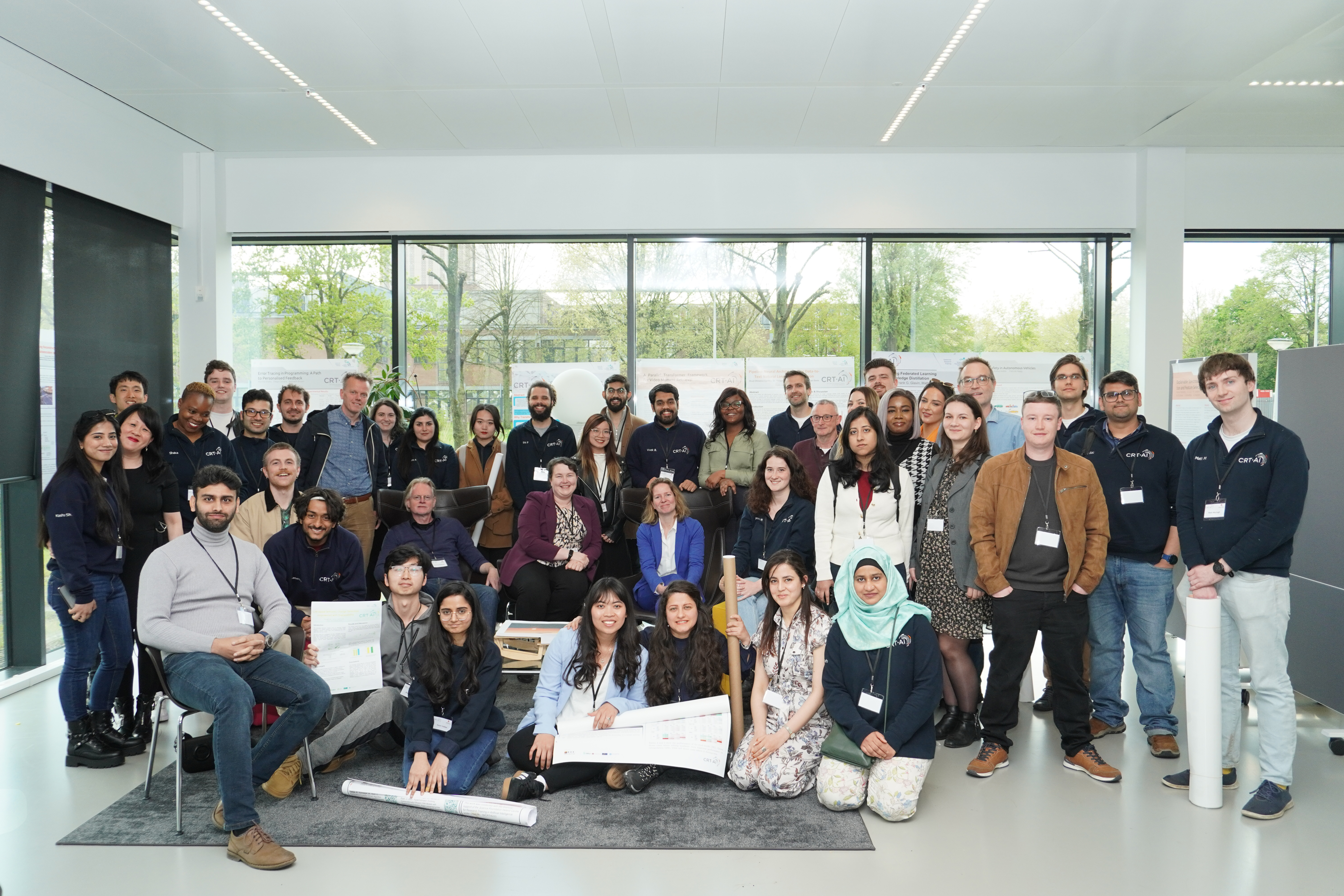 Group photo at the CRT-AI -Amsterdam Science Park Visit