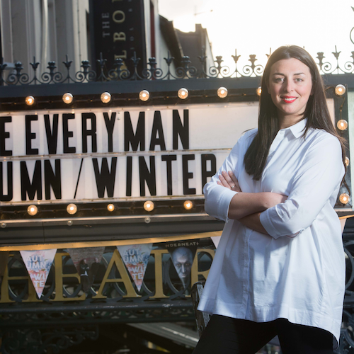 Alumni Julie Kelleher outside Everyman 