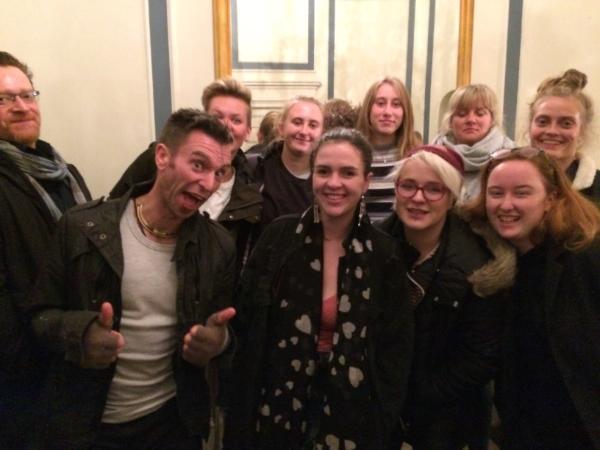 Theatre Students backstage at the Abbey