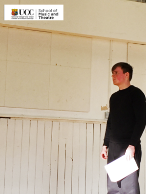 Student in the Theatre Lab rehearsing Student in the Theatre Lab rehearsing