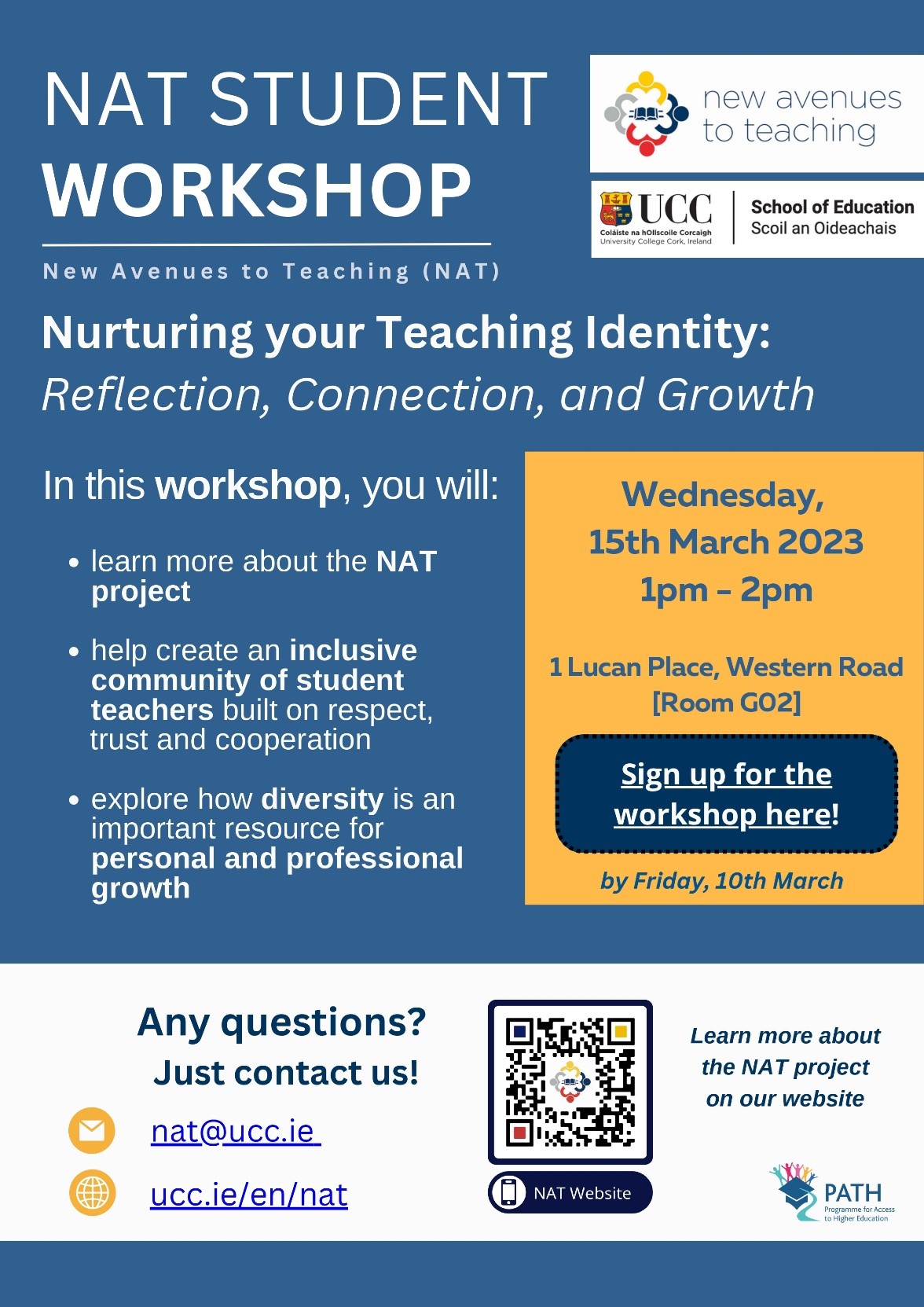 New Avenues to Teaching Student Workshop: Nurturing your Teaching Identity: Reflection, Connection, and Growth