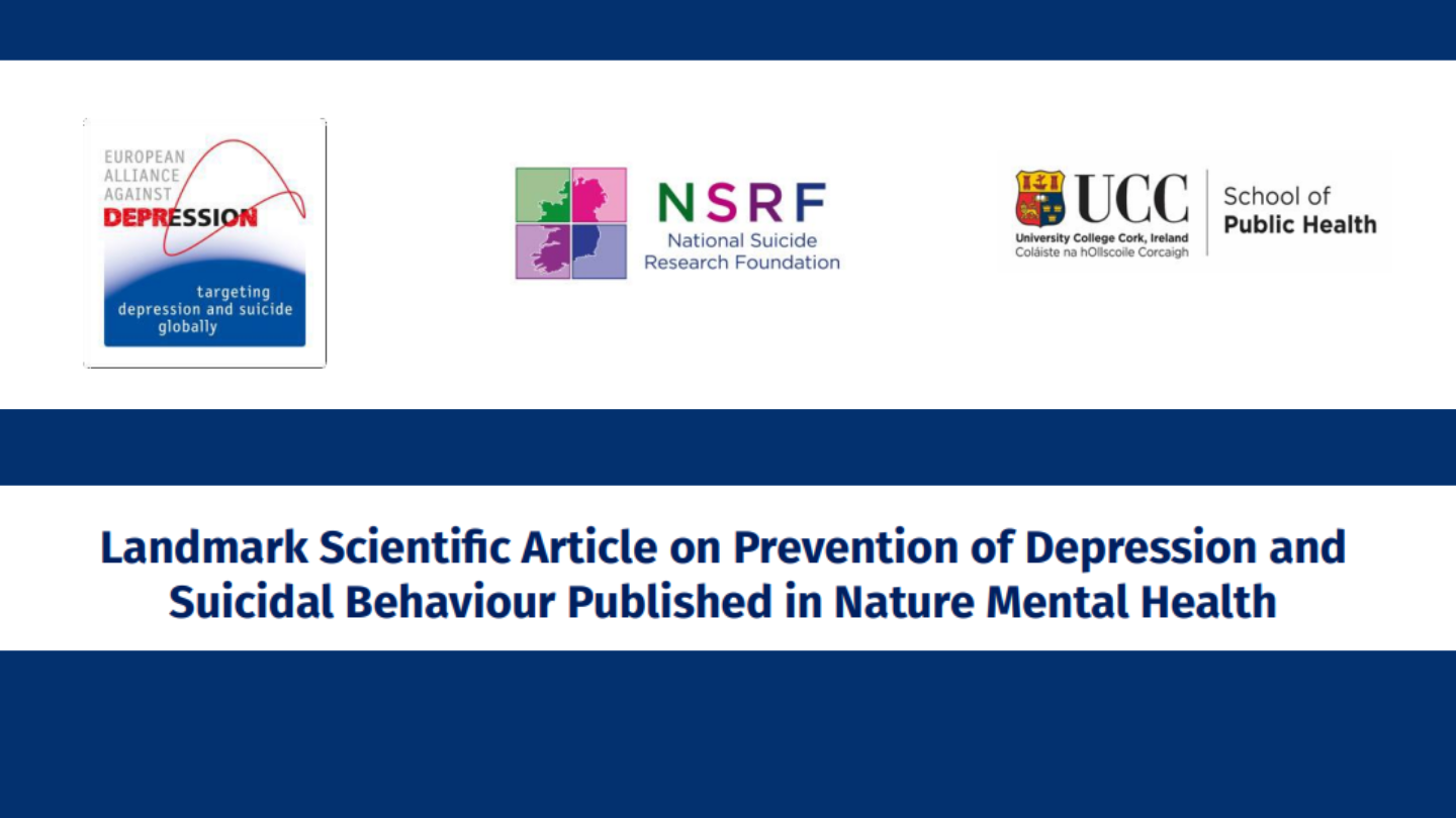 Landmark Scientific Article on Prevention of Depression and Suicidal Behaviour Published in Nature Mental Health