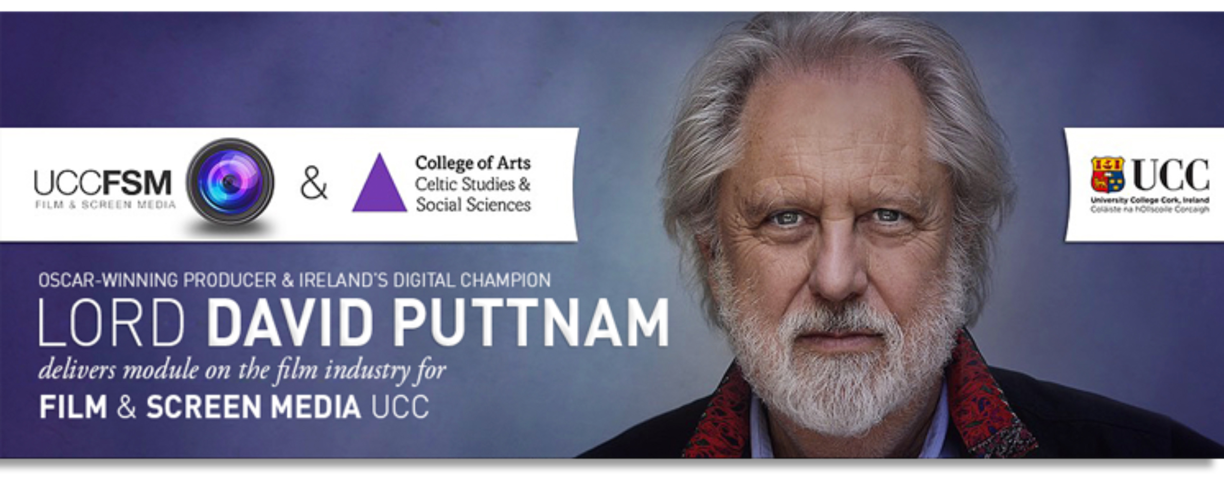 David Puttnam delivers module on the film industry.